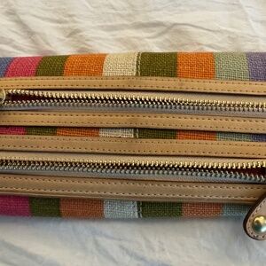 Coach Bonnie Hampton Legacy stripe wallet